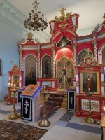 Iconostasis in the interior of the Alexander Nevsky Church in Kraslava