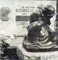 Надгробие А.Ф. Лиепукална на Лесном кладбище в Риге
