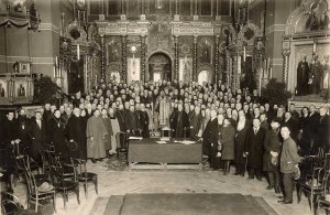 Съезд духовенства и мирян в соборе Рождества Христова в 1929 году